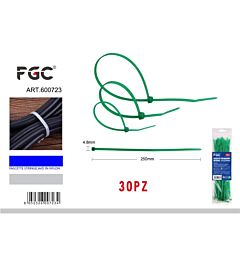 FGC Fascette Stringicavo Verdi - 4,8x250mm/30pzFgc