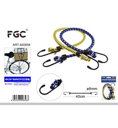 LEGABAGAGLI IN CORDA ELASTICA CON GANCI 40CM*8MM 2PZFgc