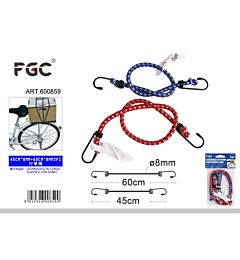 LEGABAGAGLI IN CORDA ELASTICA CON GANCI 45C 60CM*8MM2PZFgc