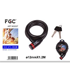 LUCCHETTO PER BICI C/CHIAVE TY511E 12MM*1200MMFgc