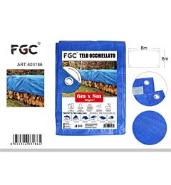 FGC Telo Occhiellato Blu - 6x8m 80g/m²