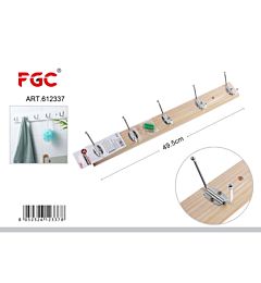 FGC Appendiabiti in Legno 49,5cm - 5 PostiFgc