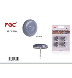 FGC Sottosedia con Chiodo Ø25mm - 4pzFgc