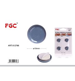 FGC Feltrino Scorrevole Adesivo Ø19mm - 4pz