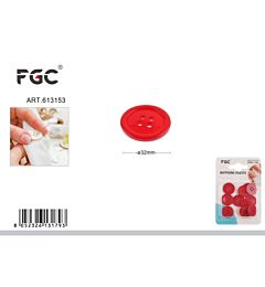FGC Bottone Rosso 32mm - 12pz