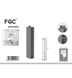 FGC Custodia a 10 Ripiani - 15x30x120cm