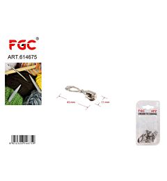 FGC Cursori per Cerniera Argento 5# - 4pz
