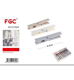 Mollette in Plastica 9,4cm Nordic - 20pzFgc