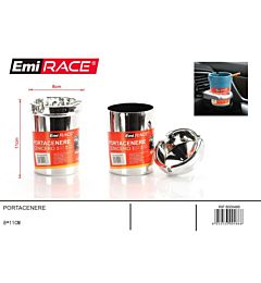 EMI Posacenere per Auto Argento - 8x11cm