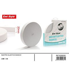 Emi Nastro Elastico 20mm/20m - Bianco