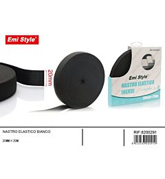 Emi Nastro Elastico 20mm/20m - Nero