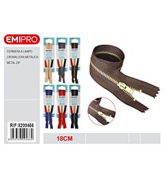 Emi Cerniera Lampo Oro Assortiti - 18cm