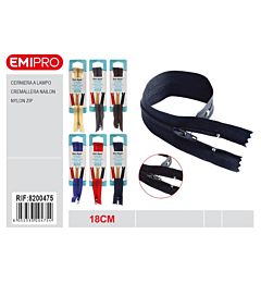 Emi Cerniera Lampo Nylon Assortiti - 18cm