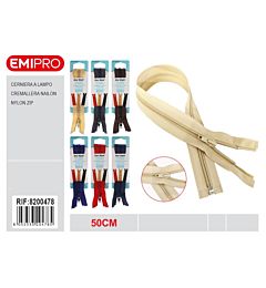 Emi Cerniera Lampo Nylon Assortiti - 50cm