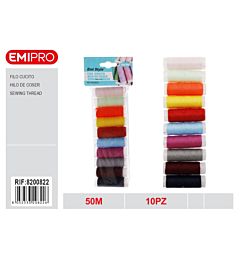 Emi Set 10 Fili da Cucito 50m - Assortiti