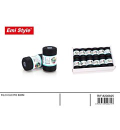 Emi Filo per Cucito 800m - Nero