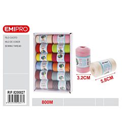 Emi Filo per Cucito 800m - Assortiti Neutri