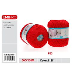 Emi Filo Cotone 50g - Rosso Brillante 112#