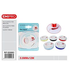 Emi Filo Elastico per Bijoux Mix 0,6mm - 12m