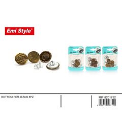 Emi Bottoni per Jeans - 8 Paia