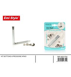 Emi Kit Bottone a Pressione - 4 Paia