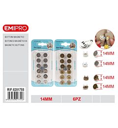 Emi Bottoni Magnetici 14mm - 6 Paia