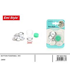 Emi Bottoni Foderabili Ø29mm - 3 Paia