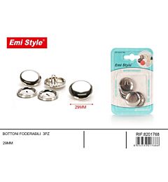 Emi Bottoni Foderabili Ø29mm - 3 Paia