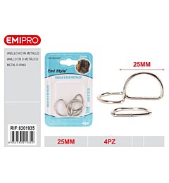 Emi Anello a D 25mm - 4pzEmi