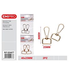 EMI Moschettoni per Borse 46x25mm - 2pz