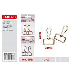 EMI Moschettoni per Borse 46x31mm - 2pz