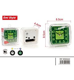 EMI SVEGLIA QUADRATA FLUO - BIANCO