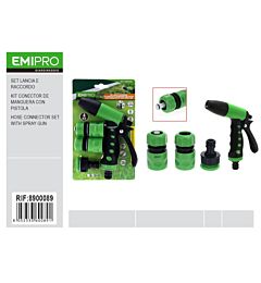 Set Irrigazione Pistola con Lancia & Raccordo - 4pzEmi
