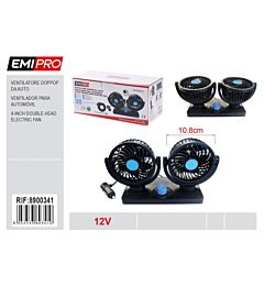 EMI VENTILATORE DOPPIO PER AUTO - 12VEmi
