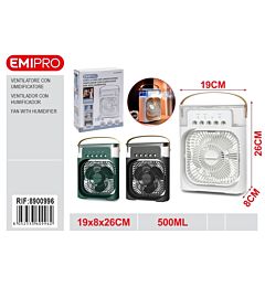 EMI Ventilatore con Umidificatore - 500ml