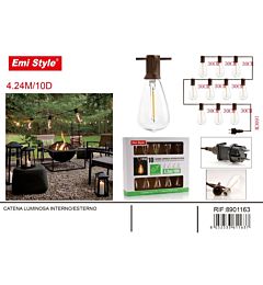 EMI Catena Luminosa Interno/Esterno Goccia - 4,24M/10DEmi