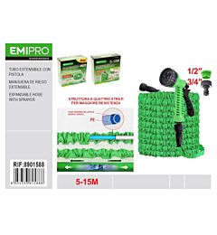 Emi Tubo Acqua Estensibile con Pistola - 5/15mEmi