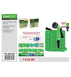 Emi Tubo Acqua Estensibile con Pistola - 7,5/22,5mEmi