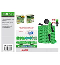 Emi Tubo Acqua Estensibile con Pistola - 10/30mEmi