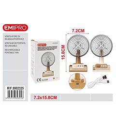 MINI VENTILATORE RICARICABILE - VINTAGEEmi