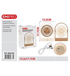 MINI VENTILATORE CON PORTA OGGETTIEmi