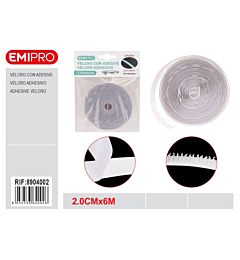 VELCRO ADESIVO BIANCO - UNCINO - 2CMx6MEmi