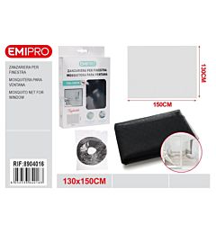 ZANZARIERA PER FINESTRA - NERO 130x150CMEmi