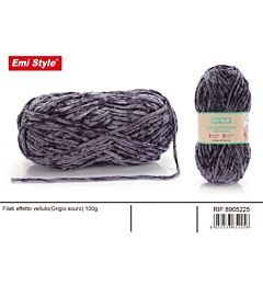 Emi Filato effetto Velluto 100g/245m - Grigio ScuroEmi