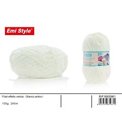 Emi Filato Effetto Velluto 100g/245m - Bianco AnticoEmi