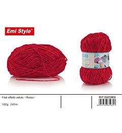 Emi Filato effetto Velluto 100g/245m - RossoEmi