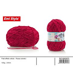 Emi Filato effetto Velluto 100g/245m - Rosso OrienteEmi