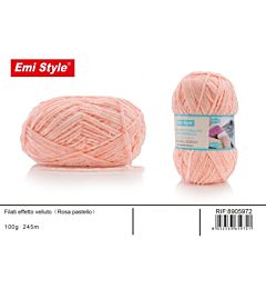 Emi Filato effetto Velluto 100g/245m - Rosa PastelloEmi