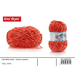 Emi Filato effetto Velluto 100g/245m - Arancio RosastroEmi