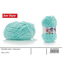 Emi Filato effetto Velluto 100g/245m - Turchese PastelloEmi